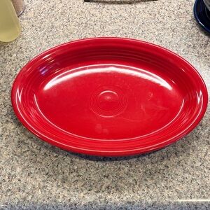 Fiestaware Scarlet Large Oval Serving Platter